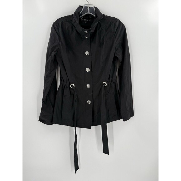 Lafayette 148 New York Black Button Up Jacket  Women's Size 0 Easy Wear EUC - Picture 1 of 11